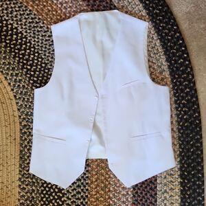 Wehilion Elegant White Vest Large